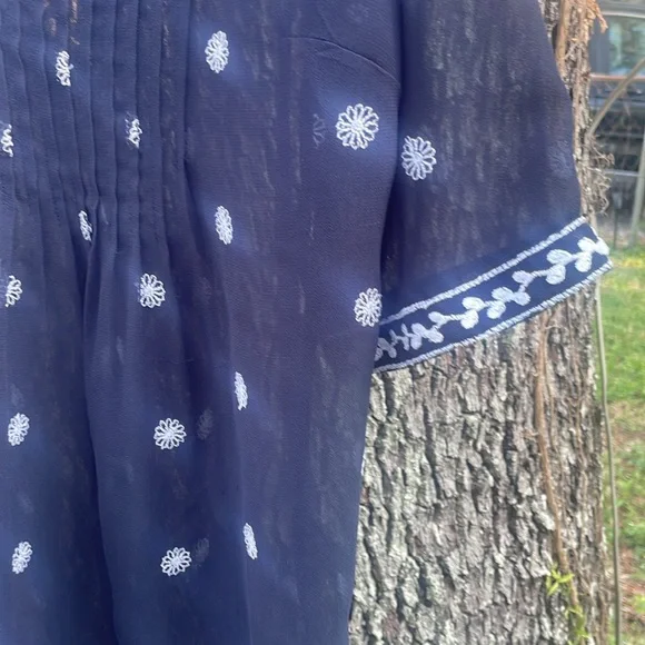 Papaya Sheer Smock Blouse - Picture 3 of 5